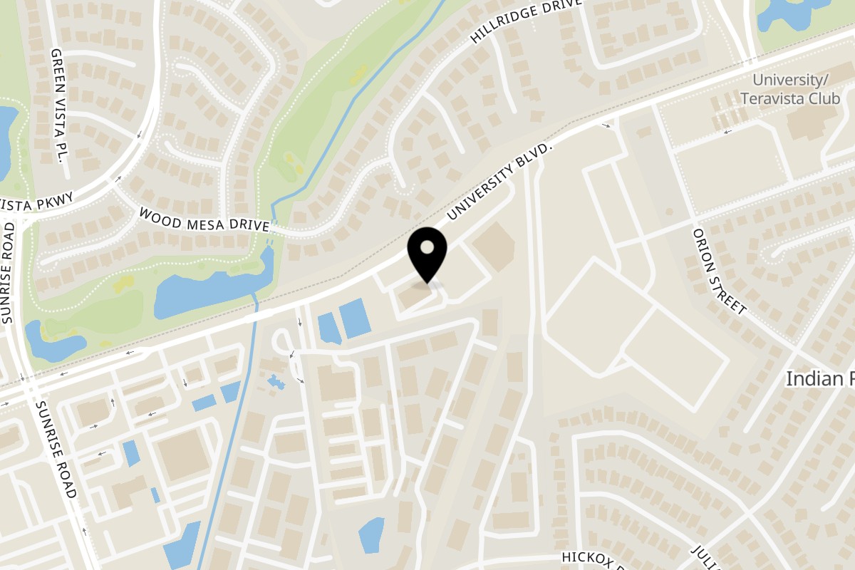 Map showing the location of Malone Specialty Coffee Round Rock on 635 University Blvd #100 in Round Rock